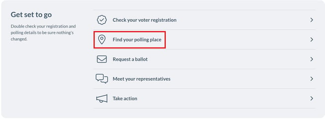 Find your polling place button